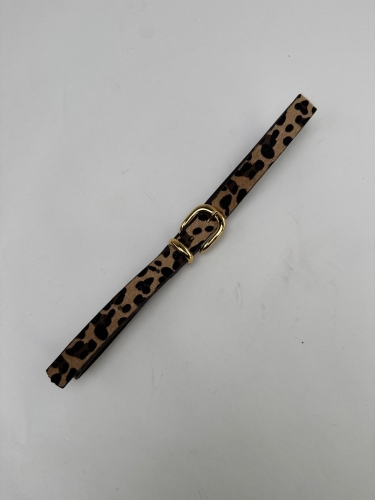 AKS-17095 Leopar Desenli Köprü Gold Tokalı Süet Kemer - Cappmoda (1)