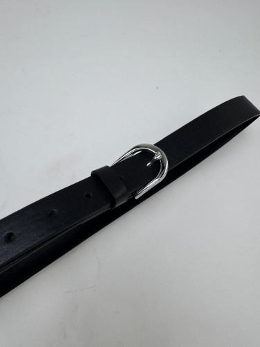 AKS-17095 Siyah Köprü Silver Tokalı Suni Deri Kemer - Cappmoda