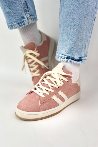 AYK-1019 Pudra Süet Şeritli Muadil Sneaker 
