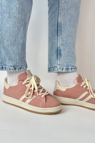 AYK-1019 Pudra Süet Şeritli Muadil Sneaker - 2