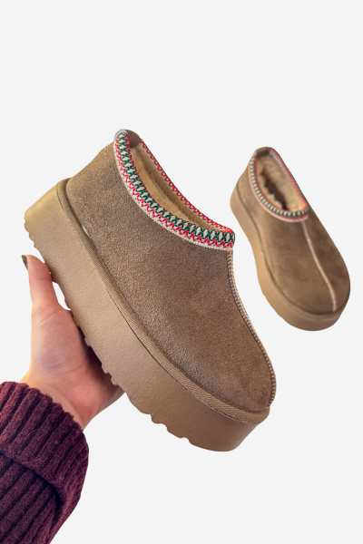 AYK-1023 Vizon İçi Kürklü Bilek Boy Bot - Cappmoda