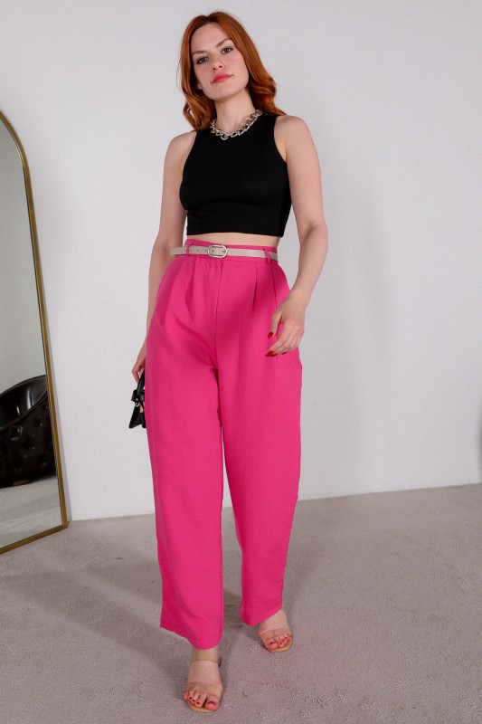BLZ-06210 Siyah Halter Yaka Kaşkorse Kumaş Crop Bluz - 2