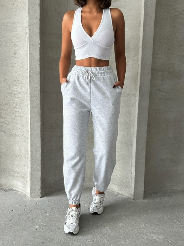 EŞF-09091 Karmelanj İki İplik Şardonlu Jogger Eşofman - 2