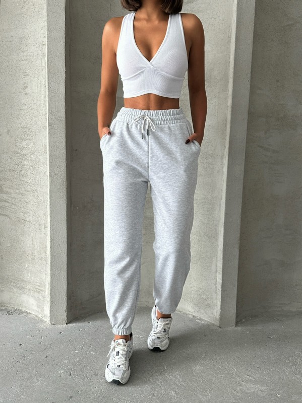 EŞF-09091 Karmelanj İki İplik Şardonlu Jogger Eşofman - 2