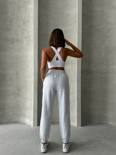 EŞF-09091 Karmelanj İki İplik Şardonlu Jogger Eşofman - 6