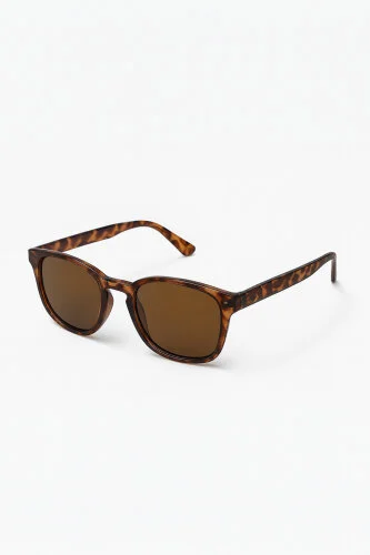 NRM-0007 Kahverengi Cam Leopar Desenli Güneş Gözlüğü - Cappmoda