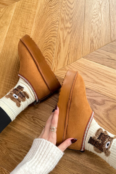 SET2031 Taba Örgü Detaylı - Bilek Boy - Orta Boy Üçlü Bot Seti - Ücretsiz Kargo - 3