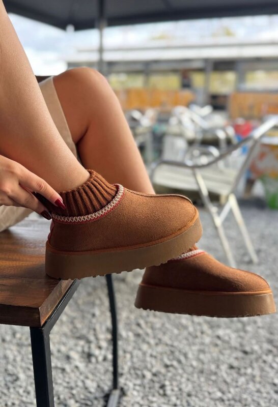 SET2035 Taba Örgü Bilek - Orta Boy İkili Bot Seti - 4