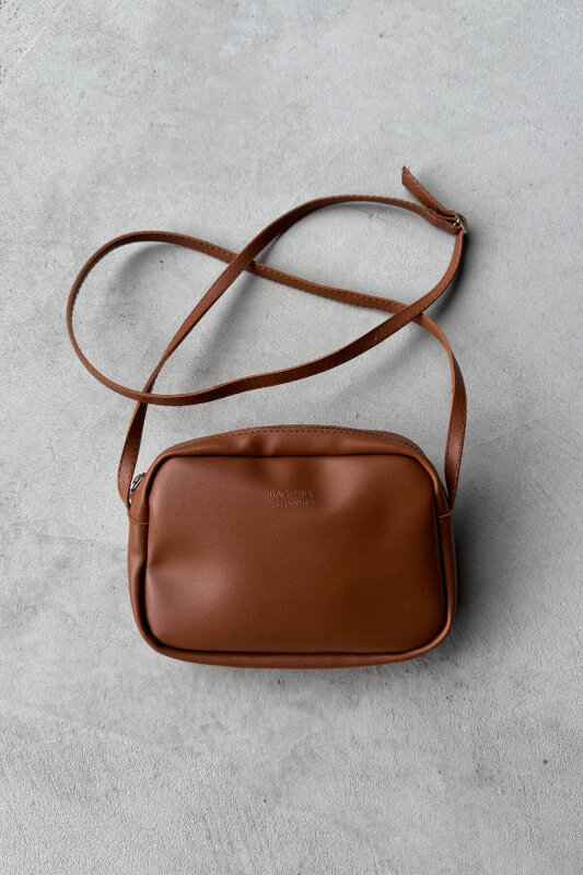 SET2036 Taba Orta Boy Bot - Deri Şapka - Çanta - Gözlük Dörtlü Set - 5