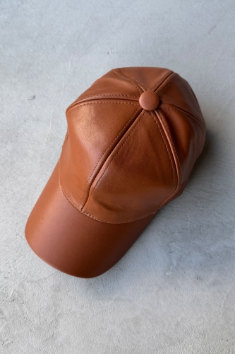 ŞPK-2005 Taba Suni Deri Cap Şapka - Cappmoda
