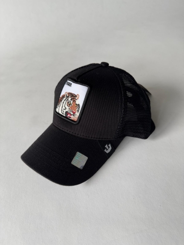 ŞPK-2008 Siyah Fileli Tiger Nakışlı Ayarlanabilir Cap - Cappmoda