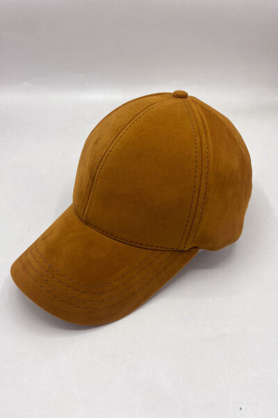 ŞPK-2010 Taba Süet Basic Cap Şapka - Cappmoda (1)