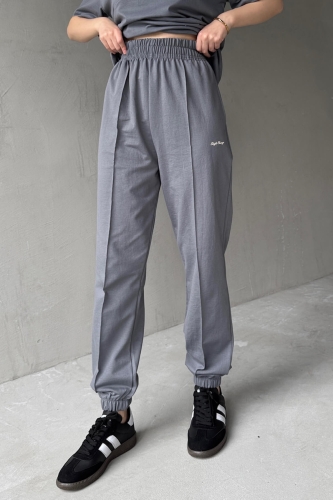 TKM-0051 Füme Style Change Yazılı Tişört Paça Lastikli Pantolon İkili Takım - 5