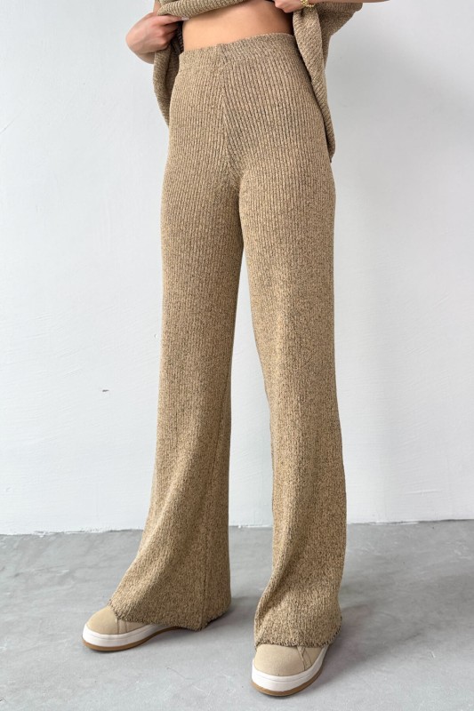 TKM-13269 Vizon Triko Bluz Salaş Pantolon İkili Takım - 3