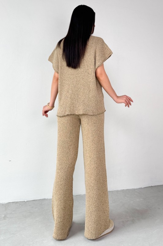 TKM-13269 Vizon Triko Bluz Salaş Pantolon İkili Takım - 7